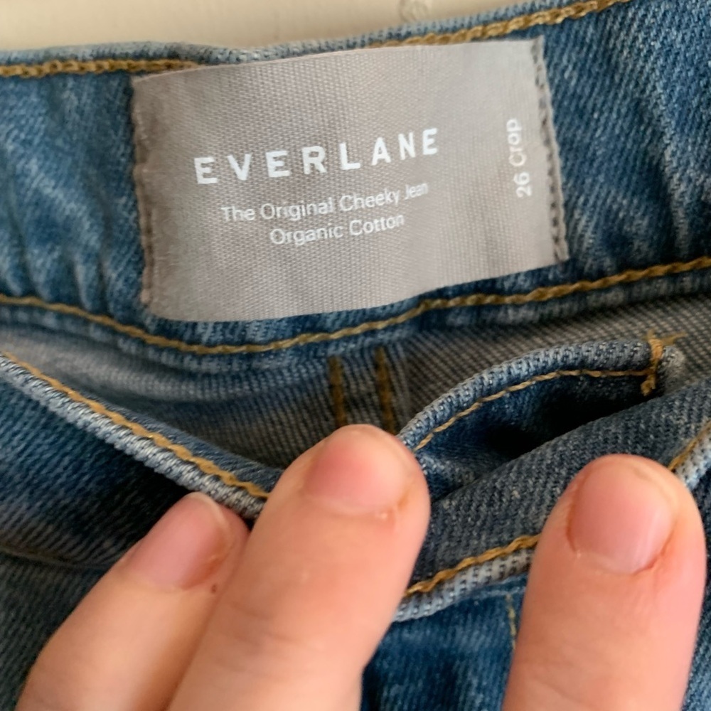 Everlane Womens Straight Jeans Blue 26 Inch Cotton Cheeky Crop Bottoms Pants - Picture 3 of 4